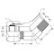 World Wide Fittings Flareless Compression to Male Pipe 45 Degree Elbow 7355X12X12 - alternate 2